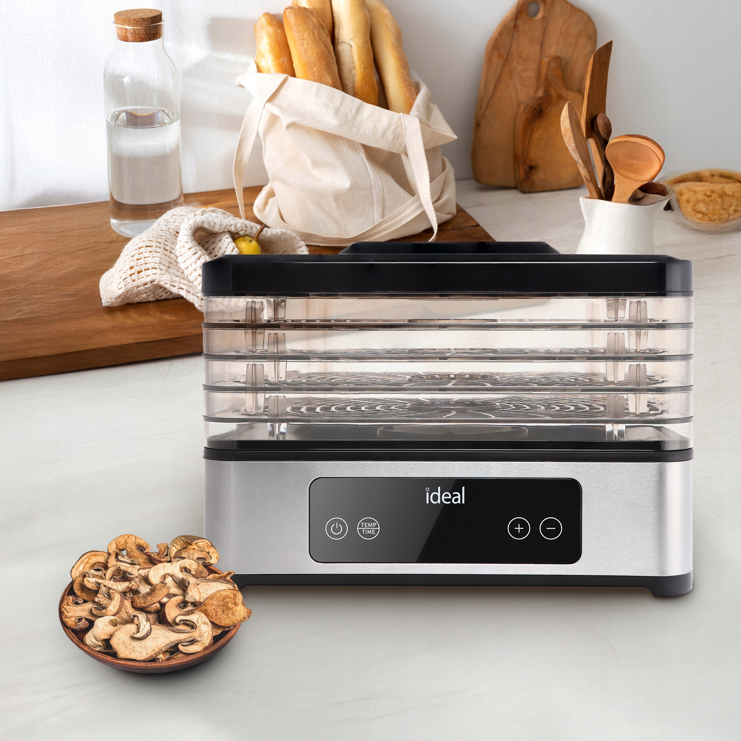 DUŻA Suszarka do Grzybów Owoców Warzyw INOX +Termoobieg 400W +Timer
