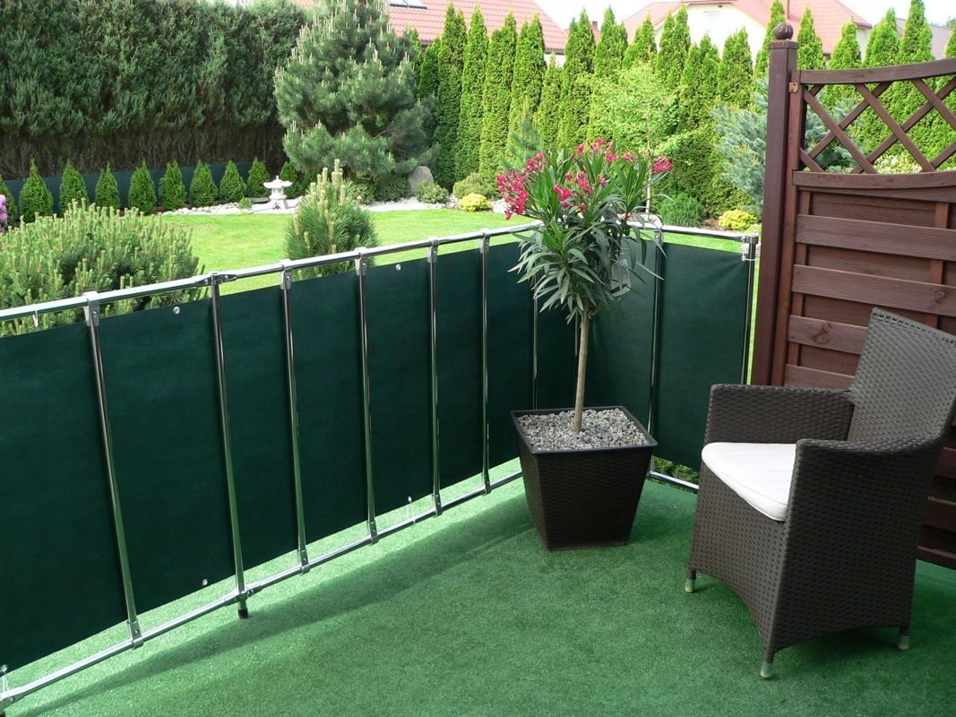OSŁONA BALKONOWA ZIELONA 0,9MX5M MATA CIENIUJĄCA SIATKA MASKUJĄCA OCZKA UV
