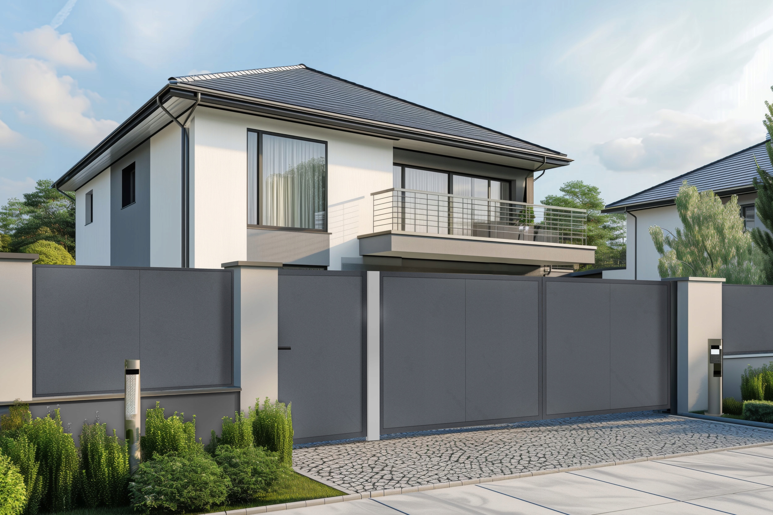 Przęsło ogrodzeniowe pełne 200x120 RAL 7016