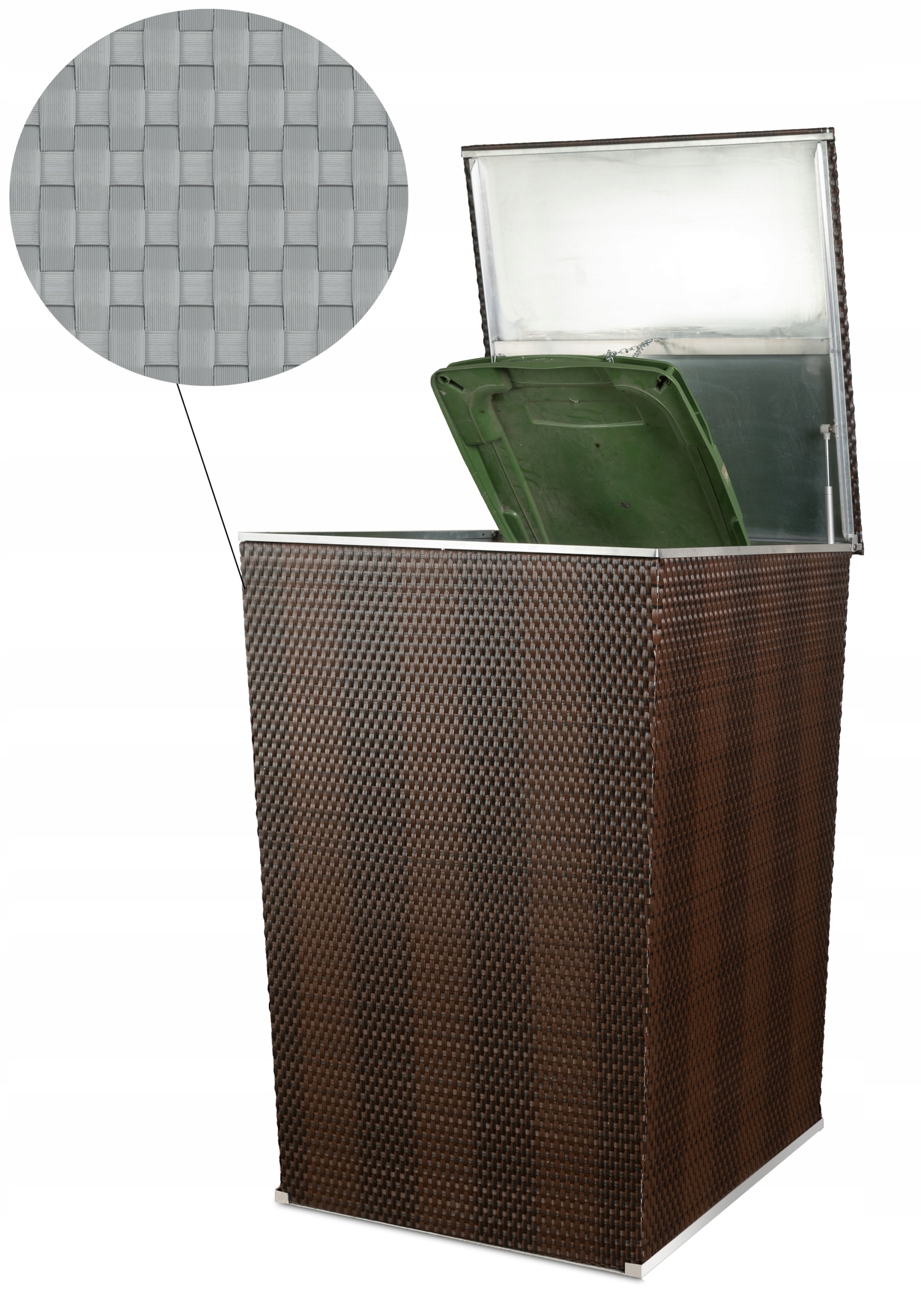 Obudowa na śmieci do ogrodu z technorattan RD17