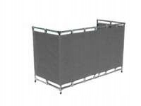 OSŁONA BALKONOWA SZARA 0,8MX5M SIATKA MASKUJĄCA MATA CIENIUJĄCA OGRÓD PŁOT