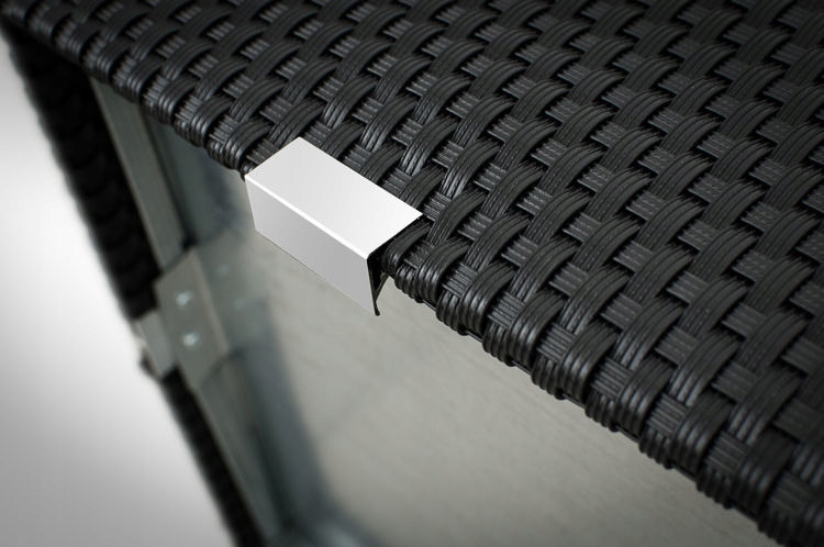 Donica technorattan ogrodowa 100 cm x 30 cm x 60cm