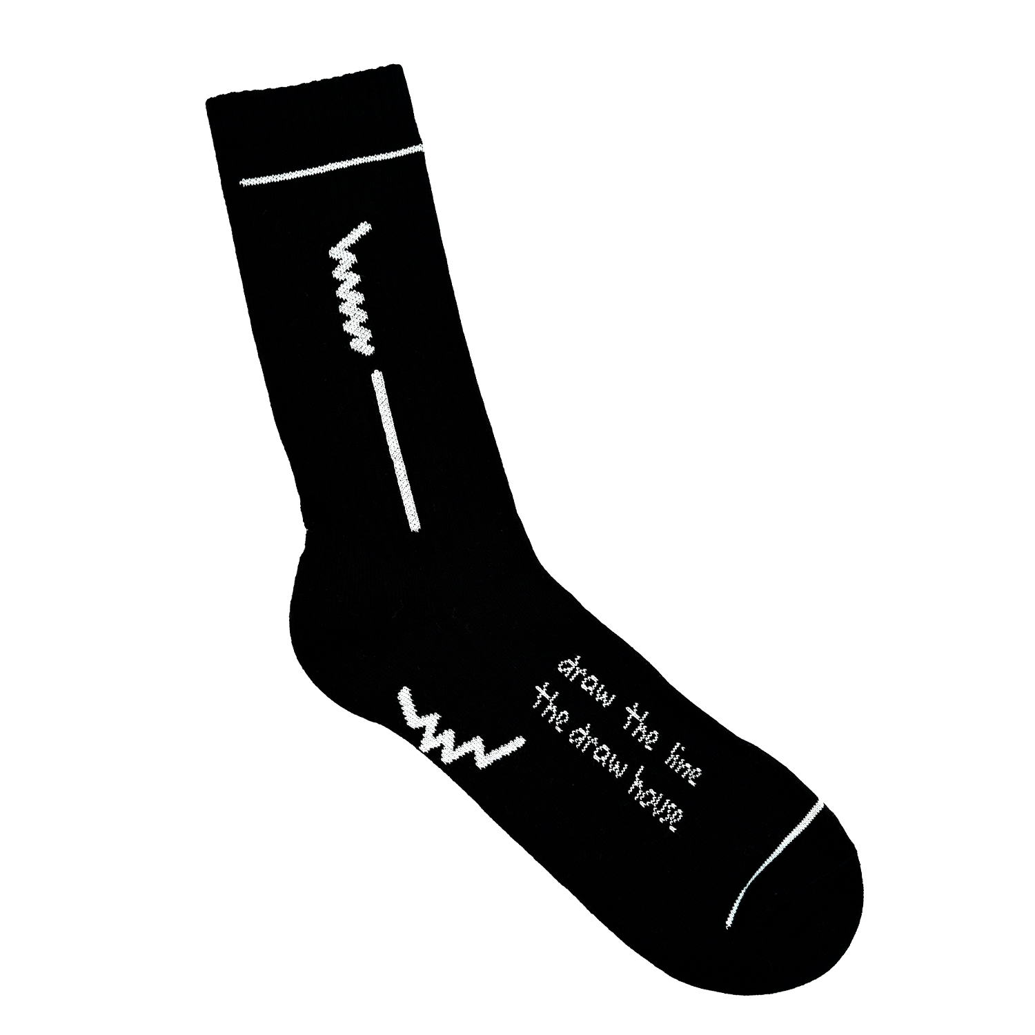 Skarpety długie Draw The Line Czarne 39/42 The Draw House