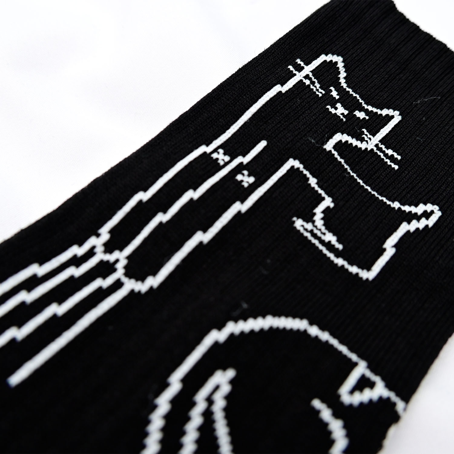 Skarpety długie Meow Lines Czarne 39/42 The Draw House