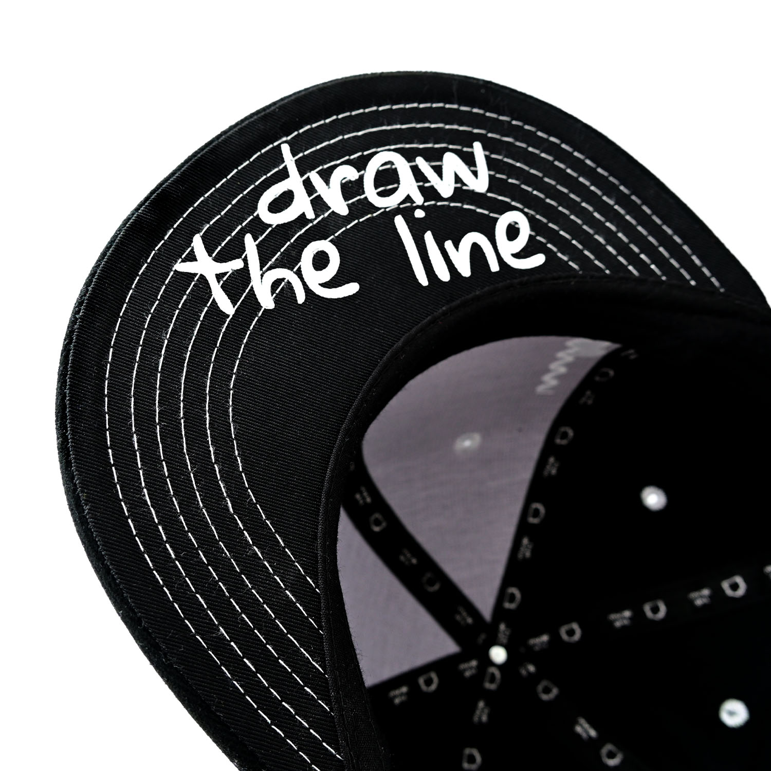 Czapka z daszkiem Snapback Draw The Line Czarna The Draw House