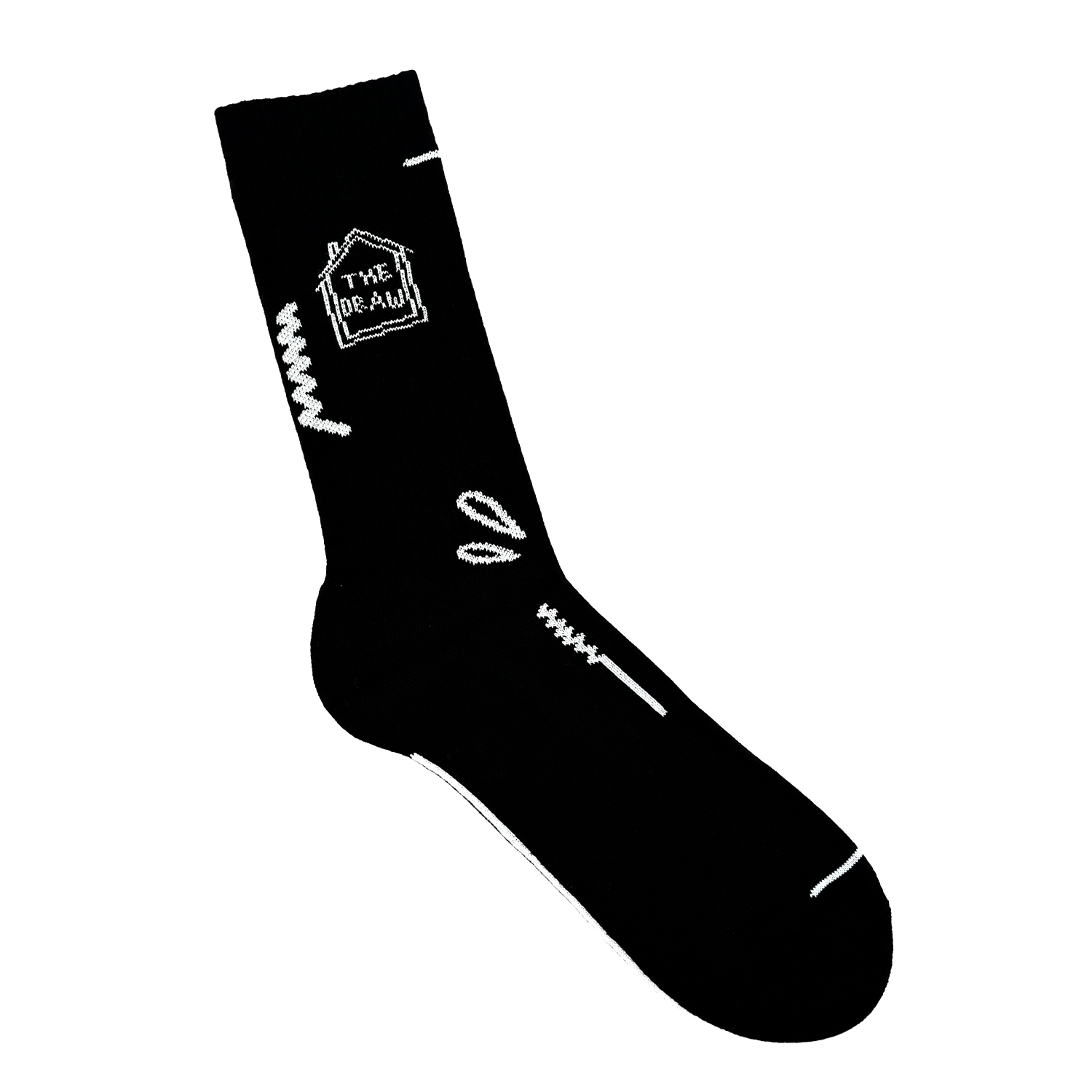 Skarpety długie Draw The Line Czarne 39/42 The Draw House