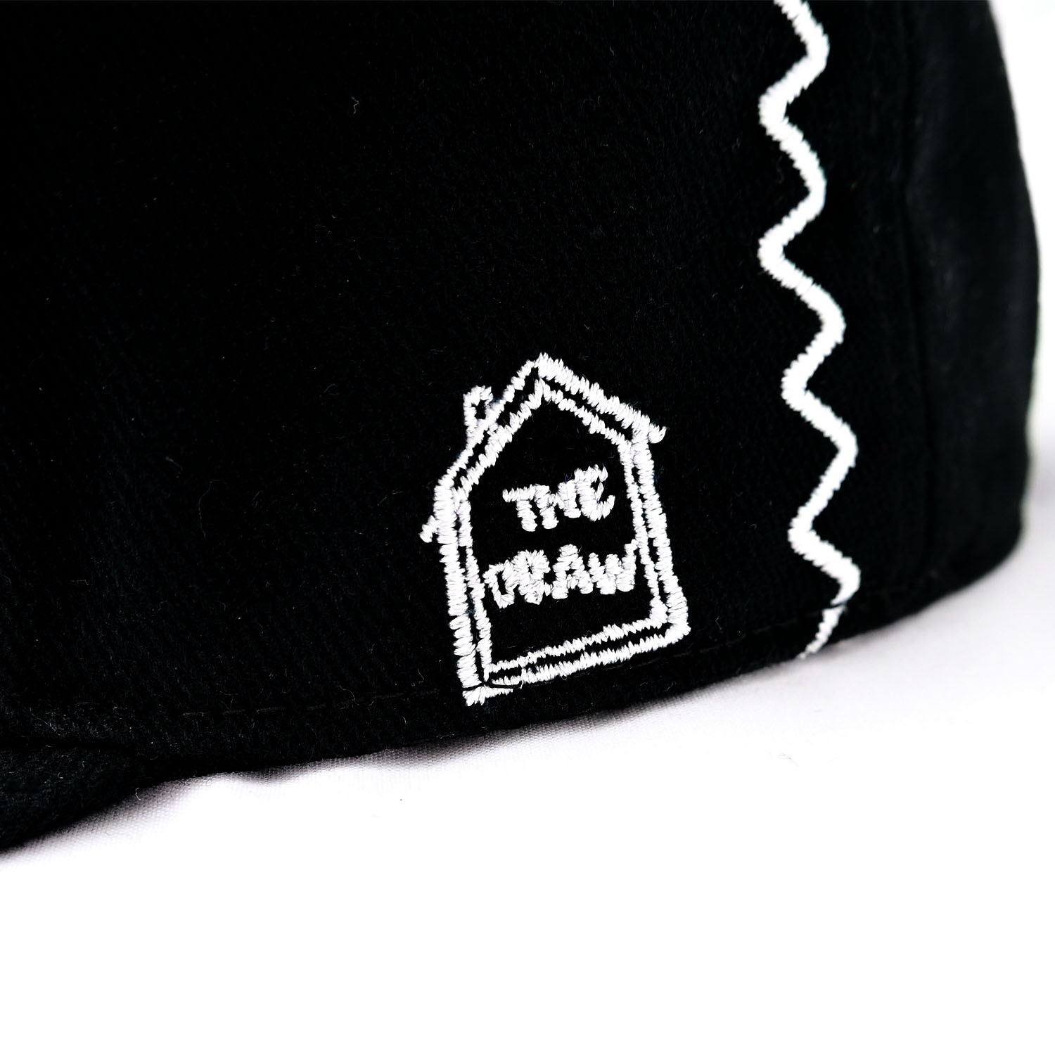 Czapka z daszkiem Snapback Draw The Line Czarna The Draw House