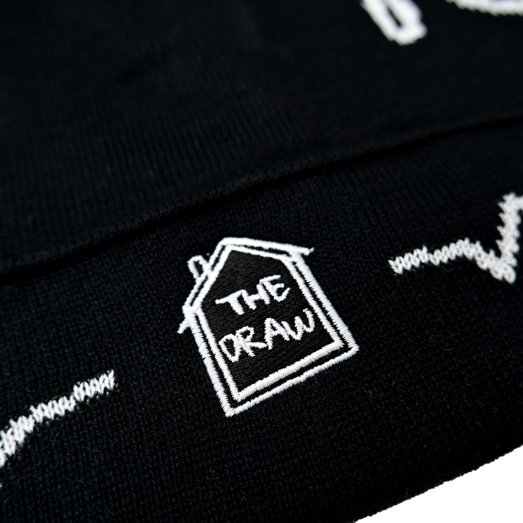 Czapka zimowa Draw The Line Czarna unisex The Draw House