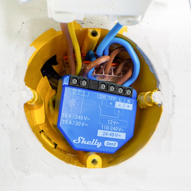 Senzor inteligent Shelly 1 Gen3, 1 canal, Wi-Fi, sticuri fara