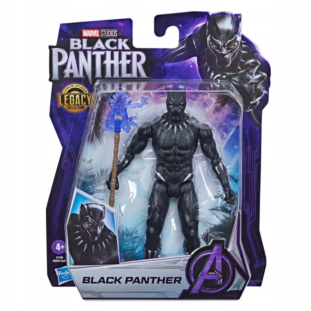 Figurina Hasbro Black Panther, 15cm, cu accesorii, multicolor