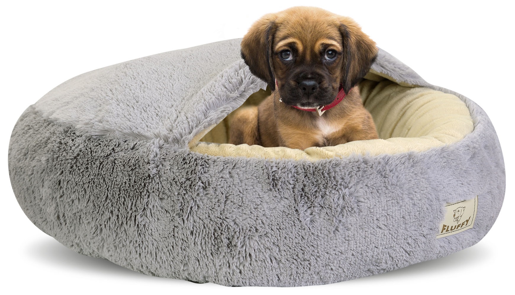 AIO FACTORY 80 cm FLUFFY Letto per cani personalizzabile grigio chiaro impermeabile