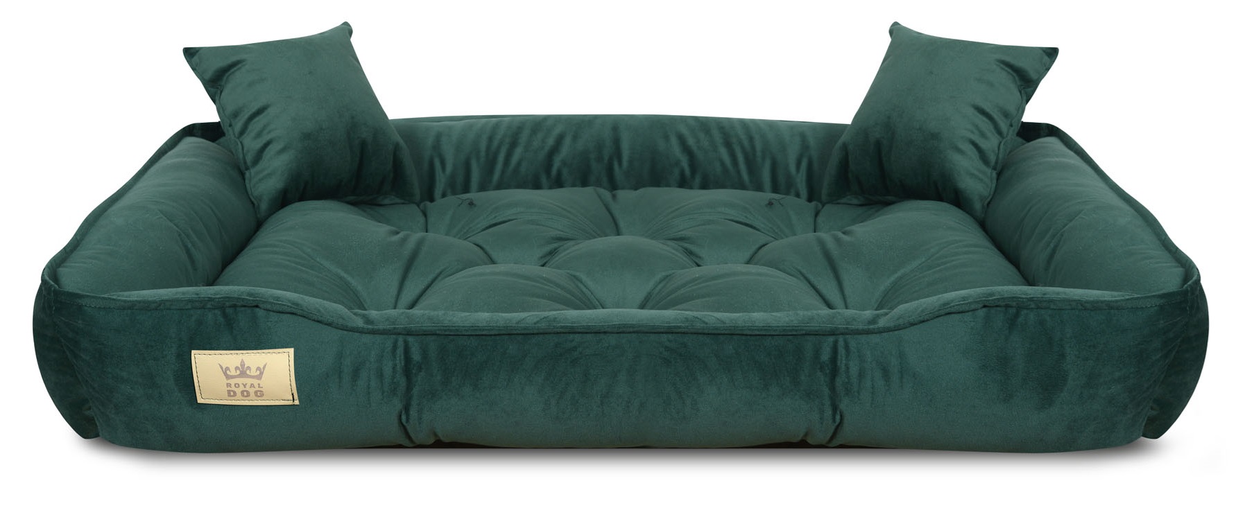 AIO FACTORY 115x95 cm Letto per cani in velluto verde scuro impermeabile