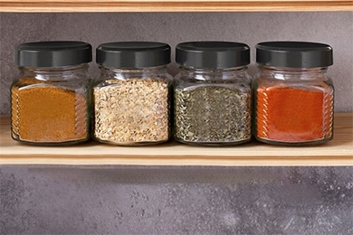 Pojemnik szklany "Rondo" 0,25L czarny