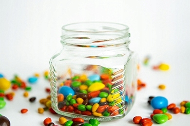 Pojemnik szklany "Rondo" 0,39L [biały]