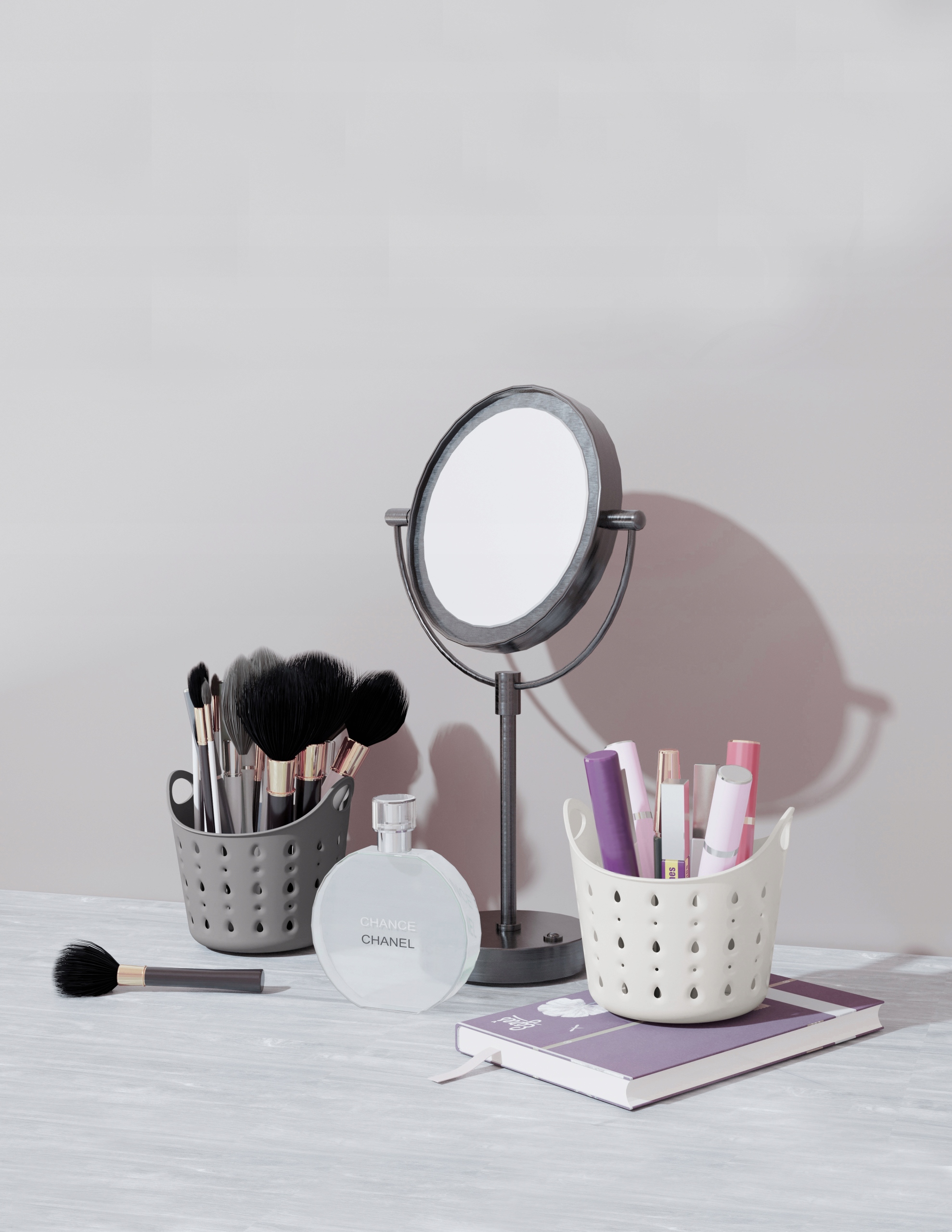 Kosz na drobiazgi "CubaLibra" (jasny popielaty)