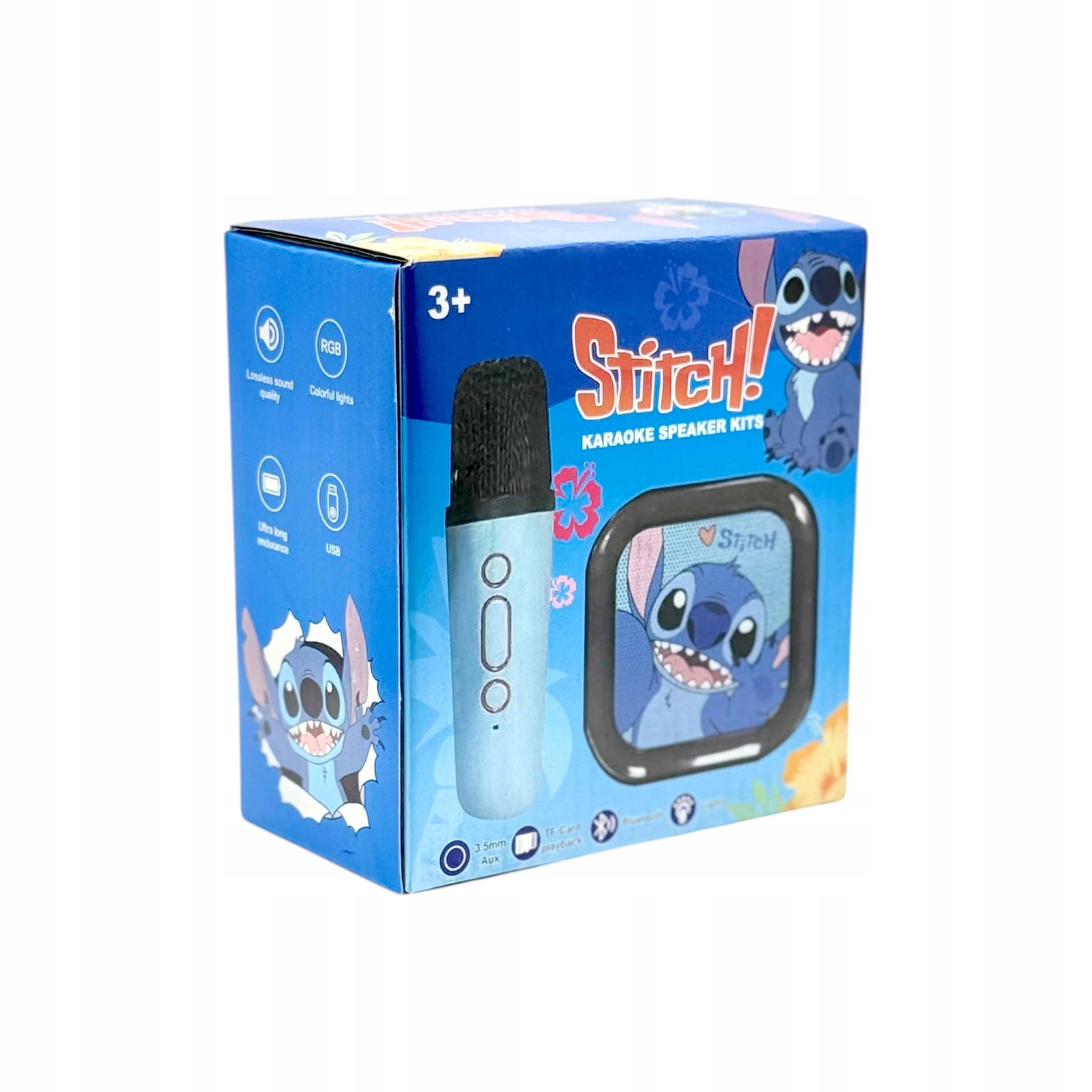 ZESTAW KARAOKE DLA DZIECI GŁOŚNIK BLUETOOTH I MIKROFONY Z MOTYWEM STITCH