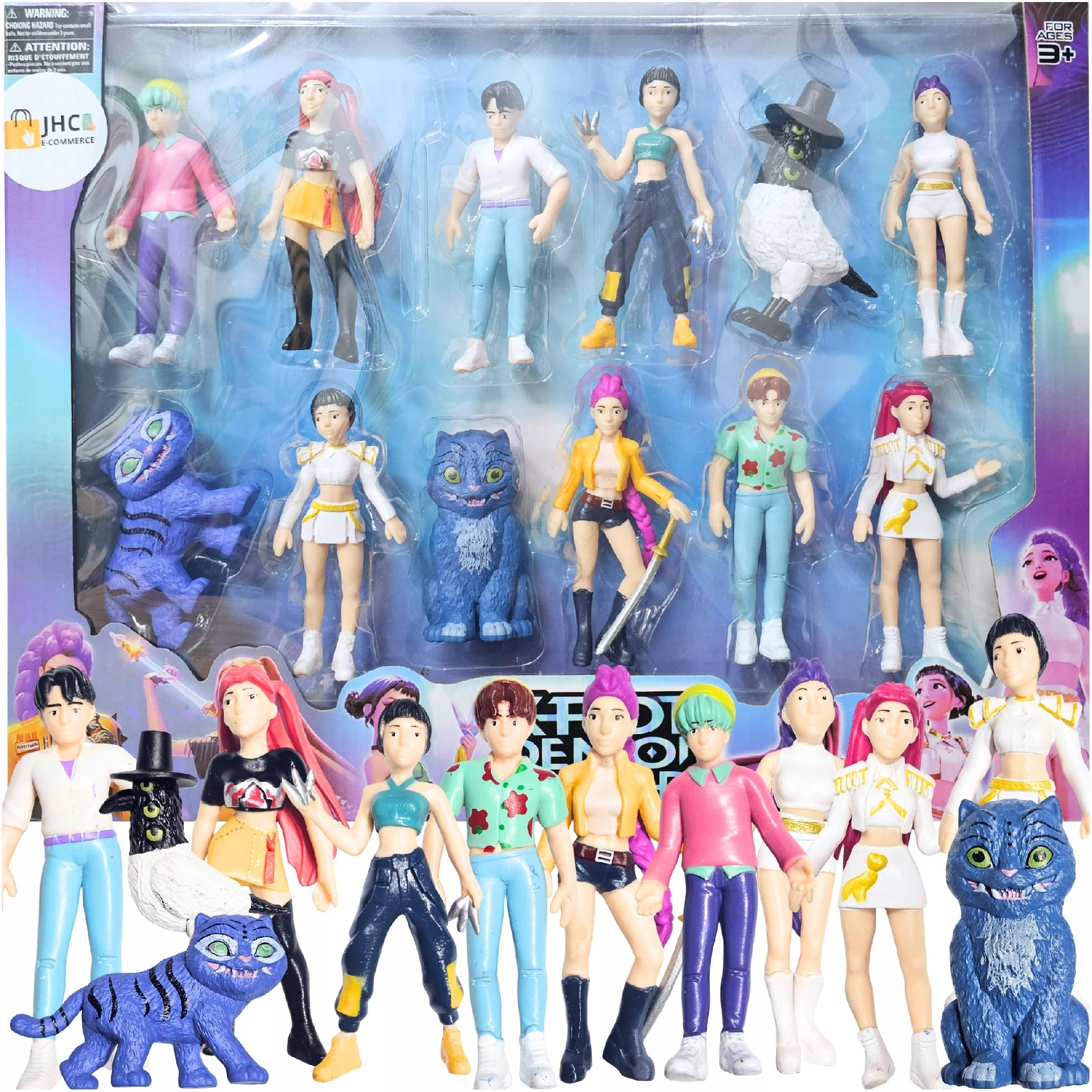 K-popowe łowczynie demonów 12 FIGUREK figurka z bajki K-pop demon hunters