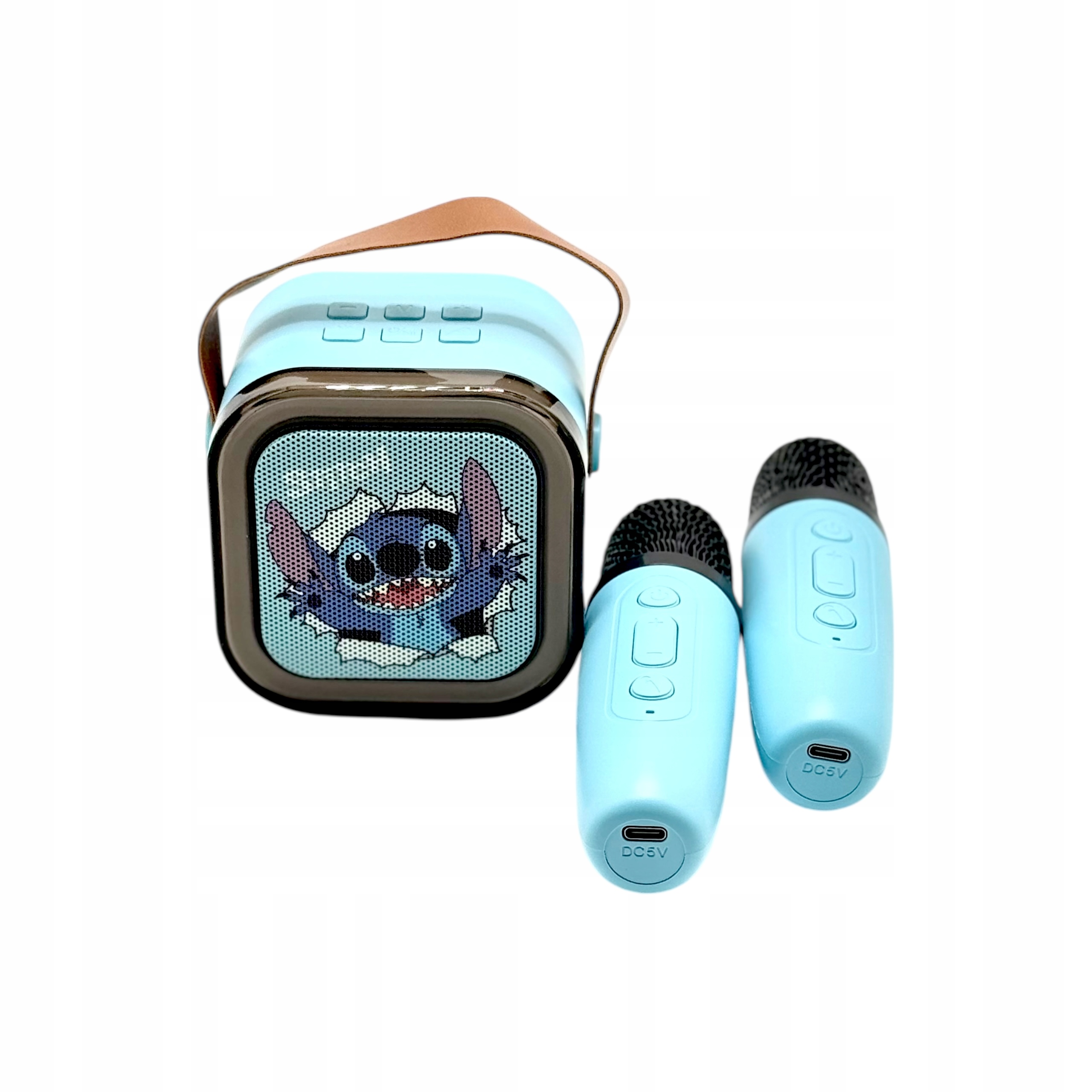 ZESTAW KARAOKE DLA DZIECI GŁOŚNIK BLUETOOTH I MIKROFONY Z MOTYWEM STITCH