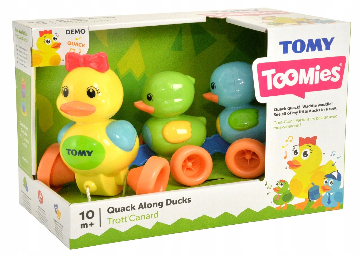 TOMY wesole drepczace kaczuszki E4613