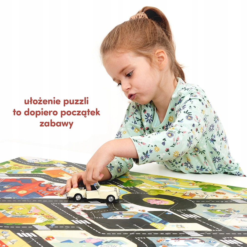 Duuuże puzzle 35 elementów. Droga dla pojazdów