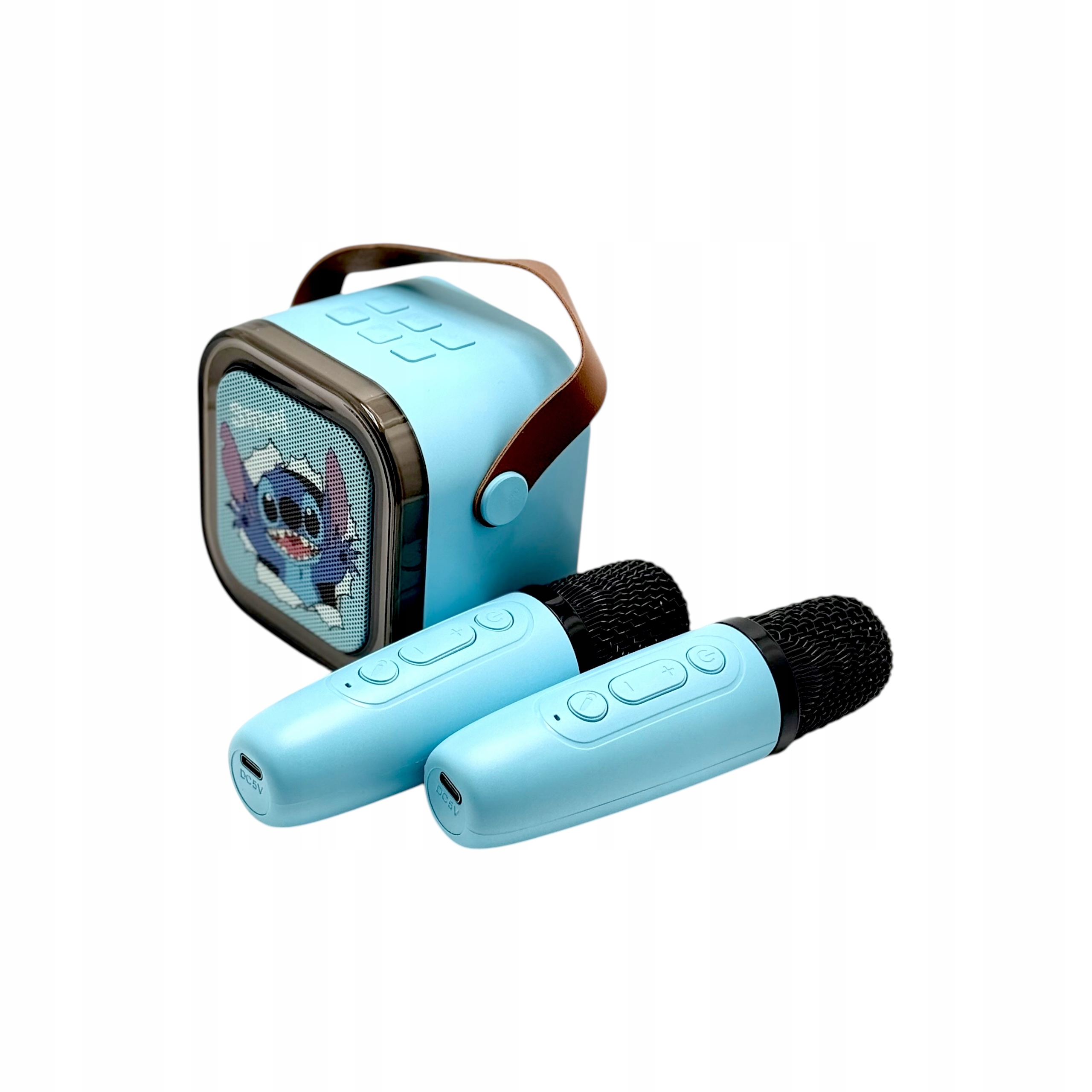 ZESTAW KARAOKE DLA DZIECI GŁOŚNIK BLUETOOTH I MIKROFONY Z MOTYWEM STITCH
