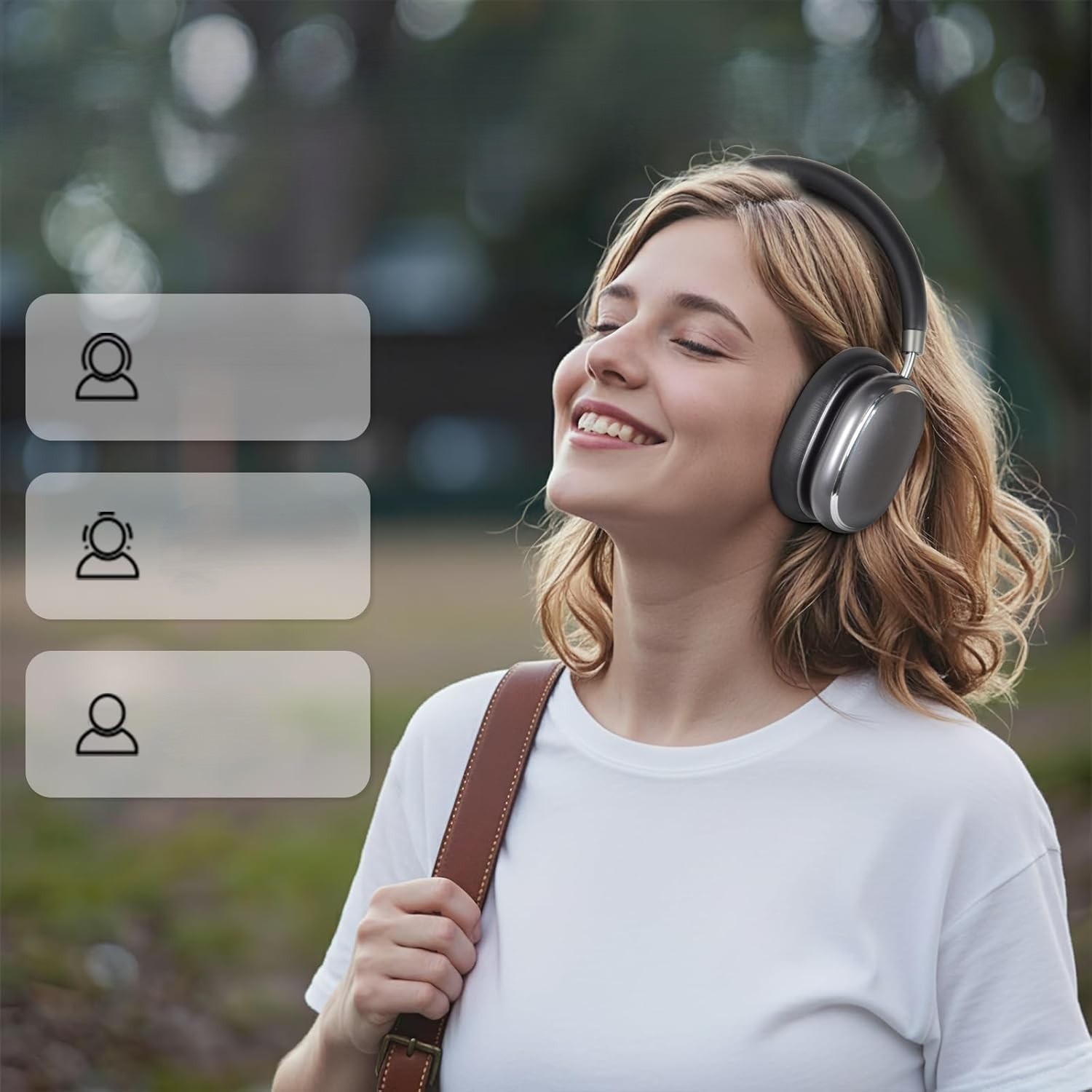 Słuchawki Bezprzewodowe Nauszne Z Mikrofonem Bluetooth 6.0 65H Hi-Res Anc