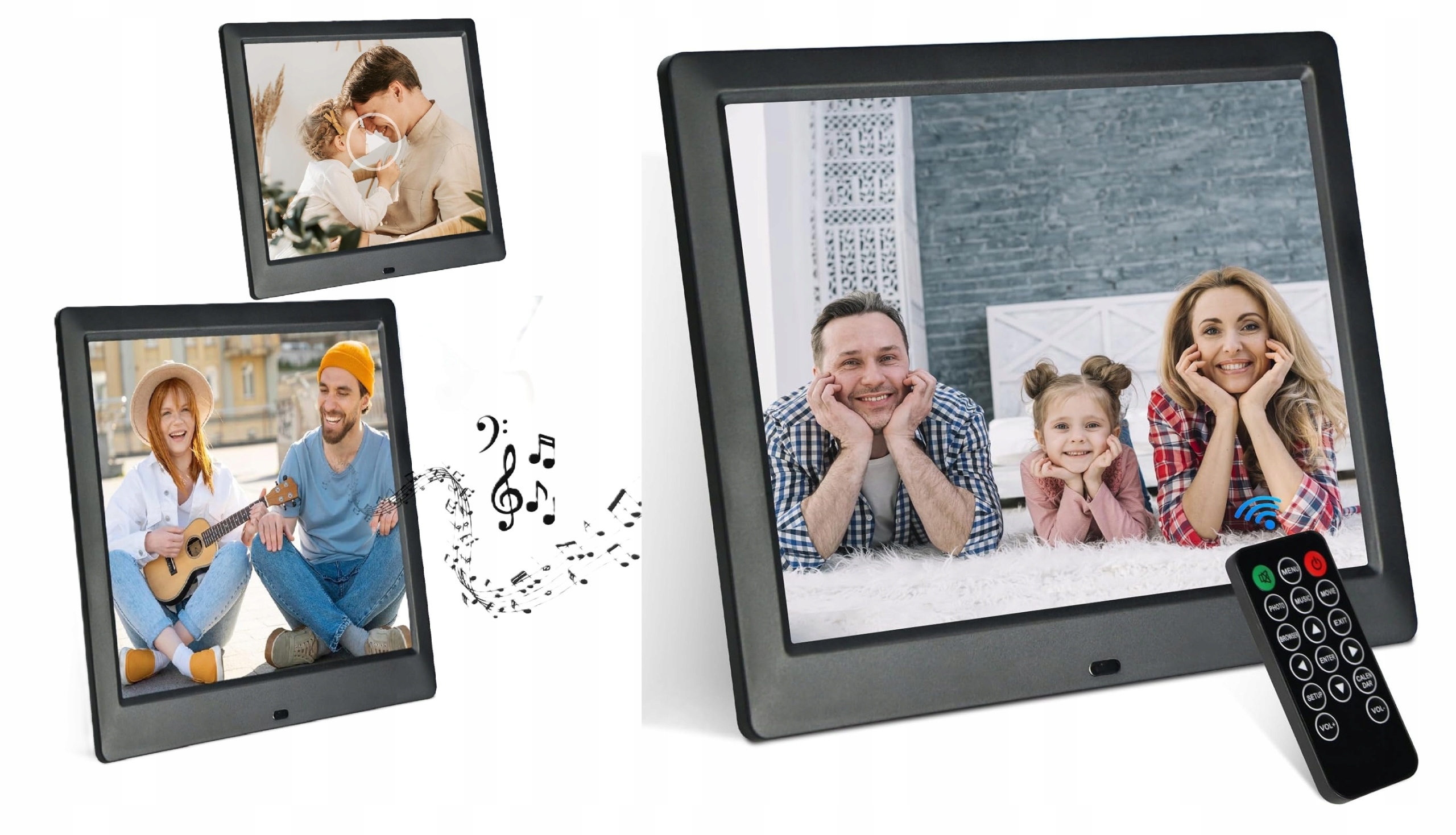 Ramka Cyfrowa Na Zdjęcia 32Gb 8.7" Fotoramka Filmy Muzyka Kalendarz Pilot