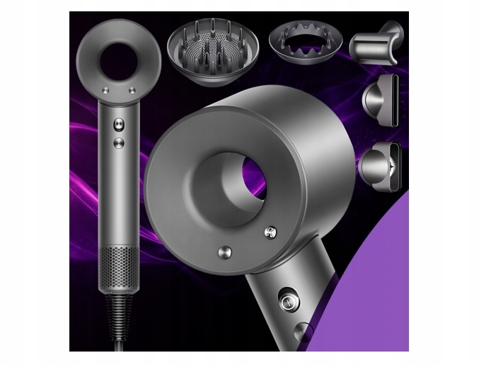 Suszarka Do Włosów Z Dyfuzorem Jonizacją Mocna Zimny Nawiew 5W1 5 Końcówek