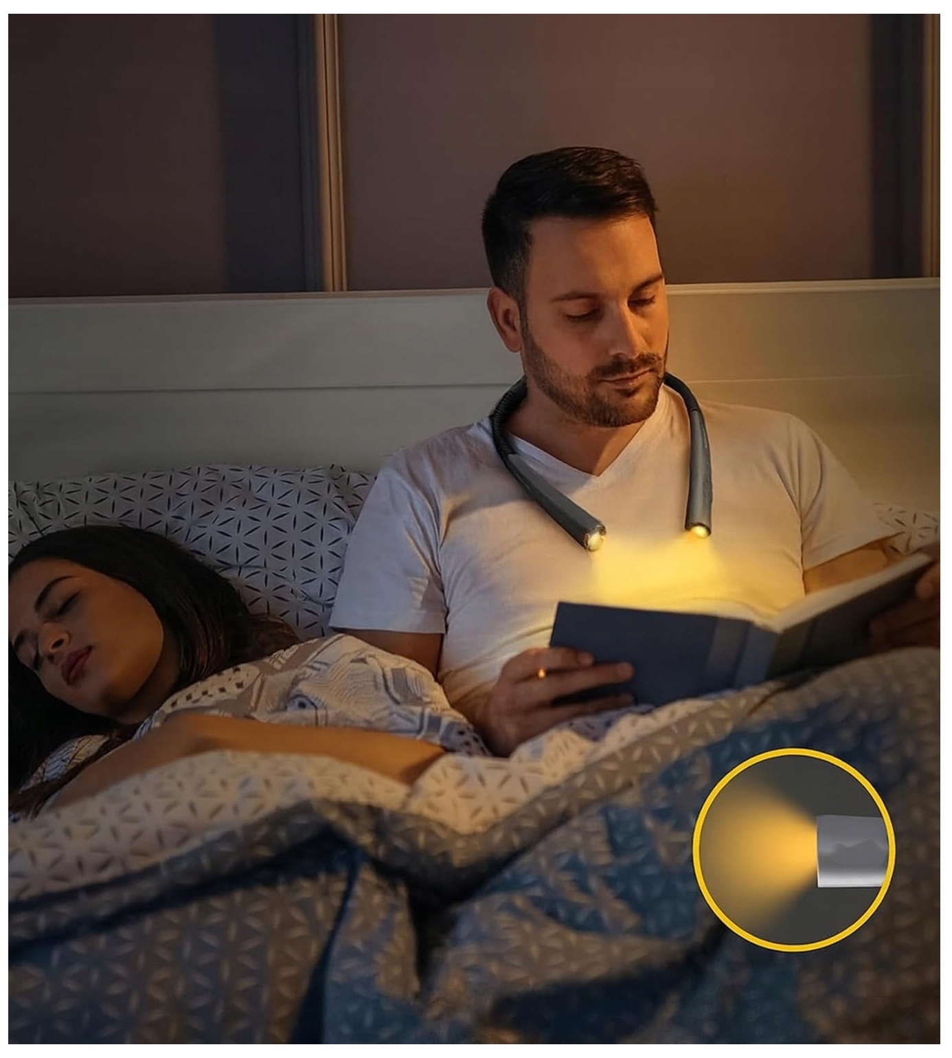 Wielofunkcyjna Lampka Led Do Czytania Książek 3 Barwy Elastyczna Akumulator