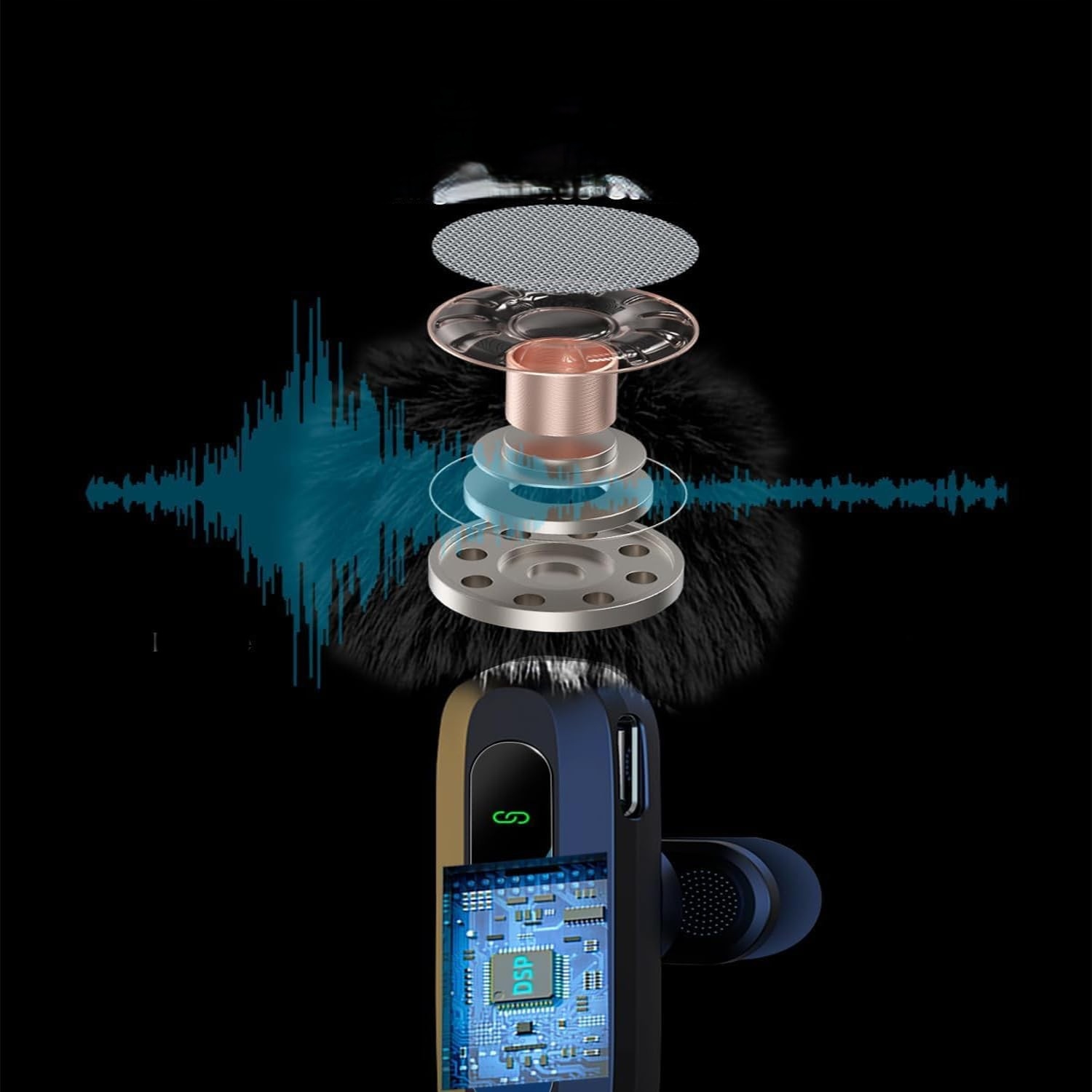 2X Mikrofon Bezprzewodowy Krawatowy Do Iphone Ios Android Telefonu Komputer