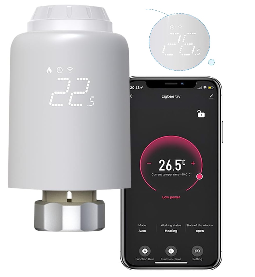 Głowica Termostatyczna Termostat Inteligentny Zigbee Tuya Alexa Smart Home