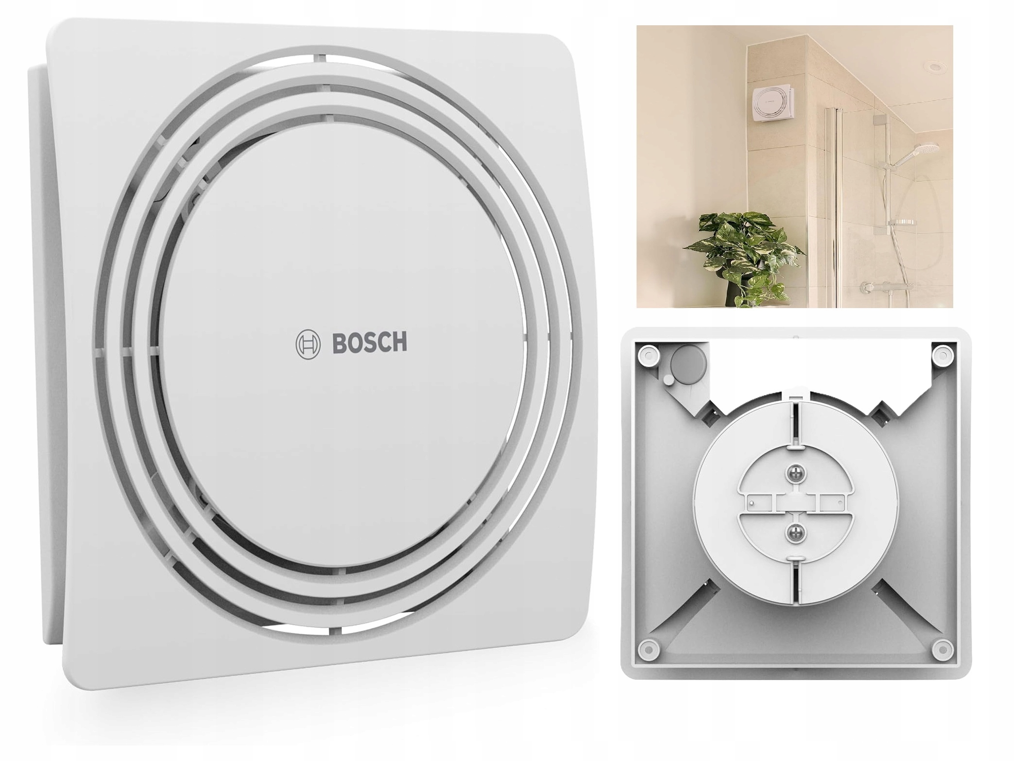 Cichy Wentylator Łazienkowy Fi125 Biały Czujnik Wilgotności Timer F1900 Dh