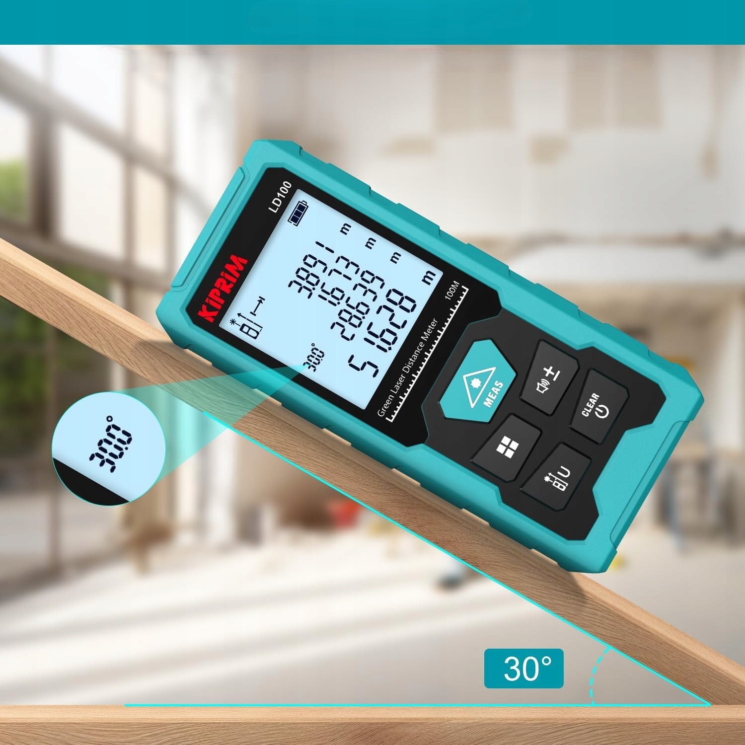 Dalmierz Laserowy 100M Kątomierz Cyfrowy Miernik Poziomica Laserowa