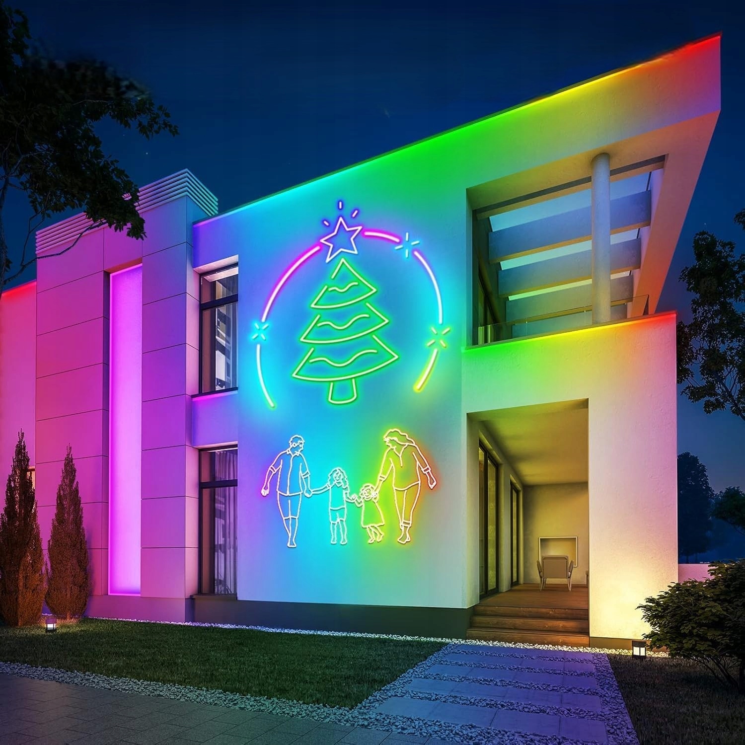 Taśma Led 15M Neonowa Rgb Wifi Aplikacja Pilot Elastyczna Formowania