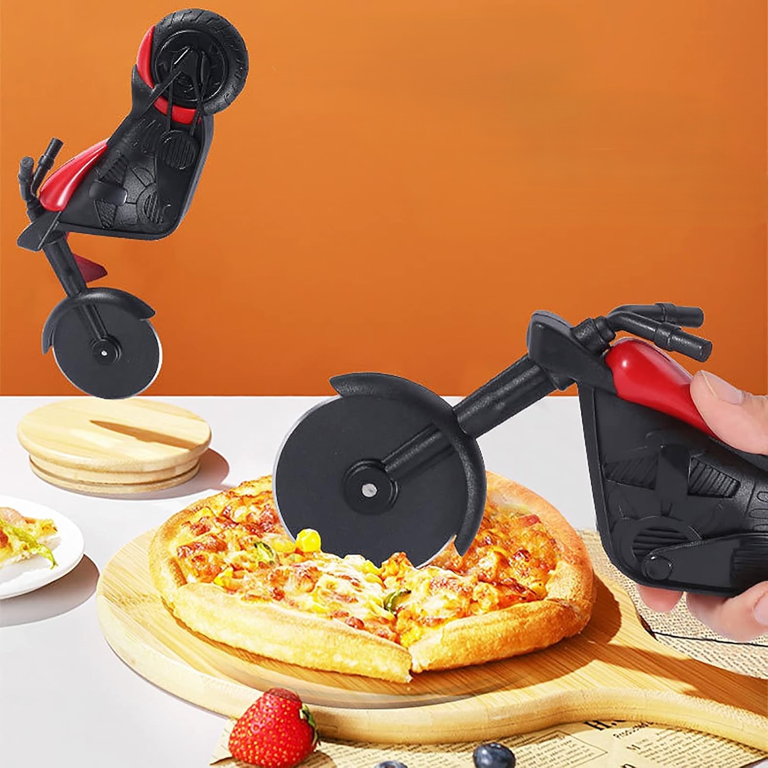 Nóż Do Pizzy Krojenia Krajalnica Radełko Stal Nierdzewna Ostry Motocykl