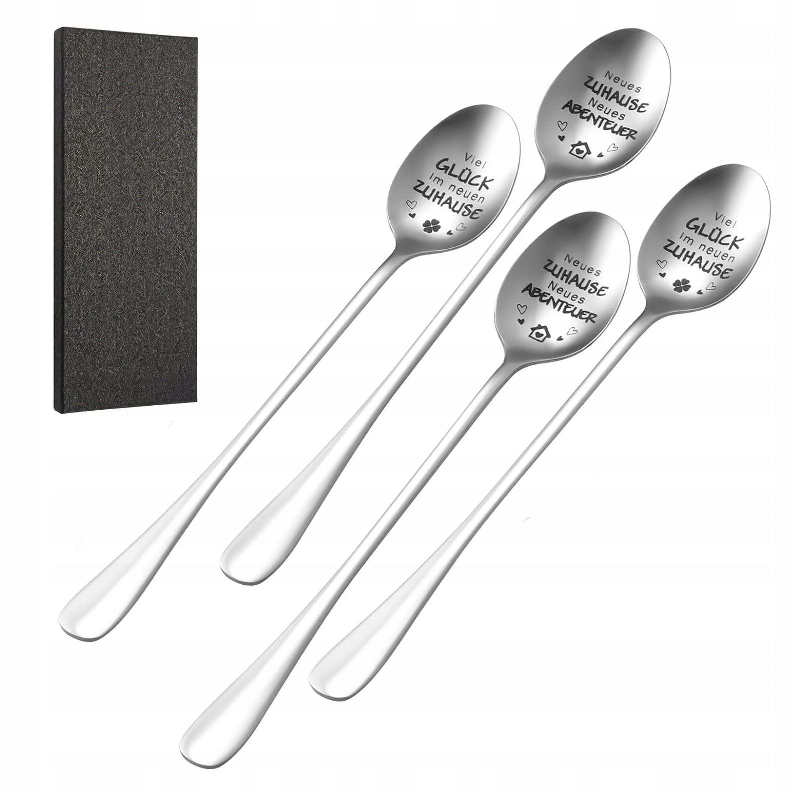 Łyżeczka Łyżeczki Do Kawy Latte Lodów Deserów Deserowe Długa Zestaw 4 Szt.