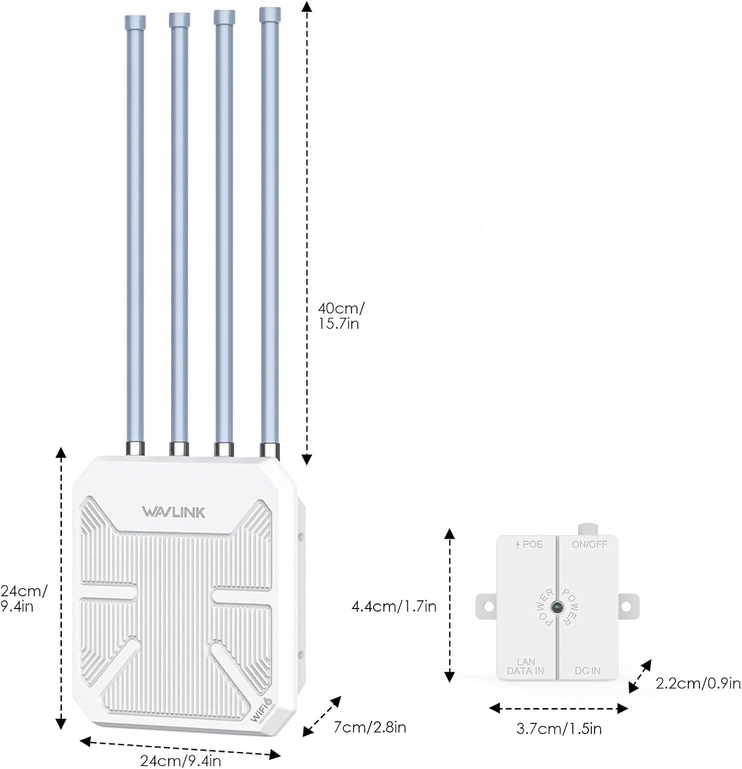 Wzmacniacz Sygnału Wifi Zewnętrzny Wlan Poe Ip67 Router 5Ghz / 2.4Ghz