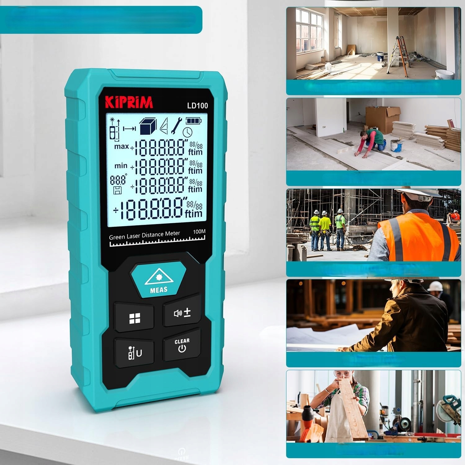 Dalmierz Laserowy 100M Kątomierz Cyfrowy Miernik Poziomica Laserowa