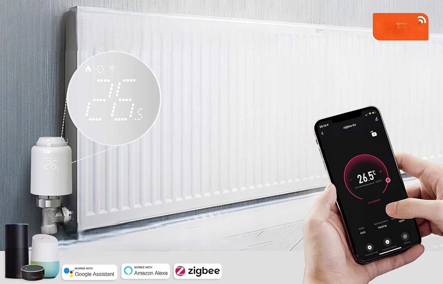 Głowica Termostatyczna Termostat Inteligentny Zigbee Tuya Alexa Smart Home