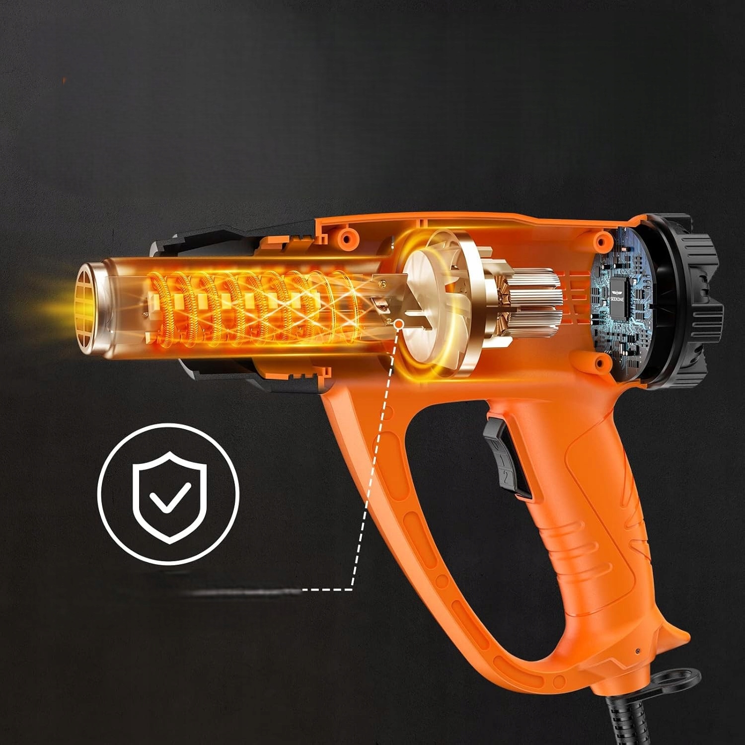 Opalarka Elektryczna 2 Biegu Regulacja Temperatury 200W Mocna