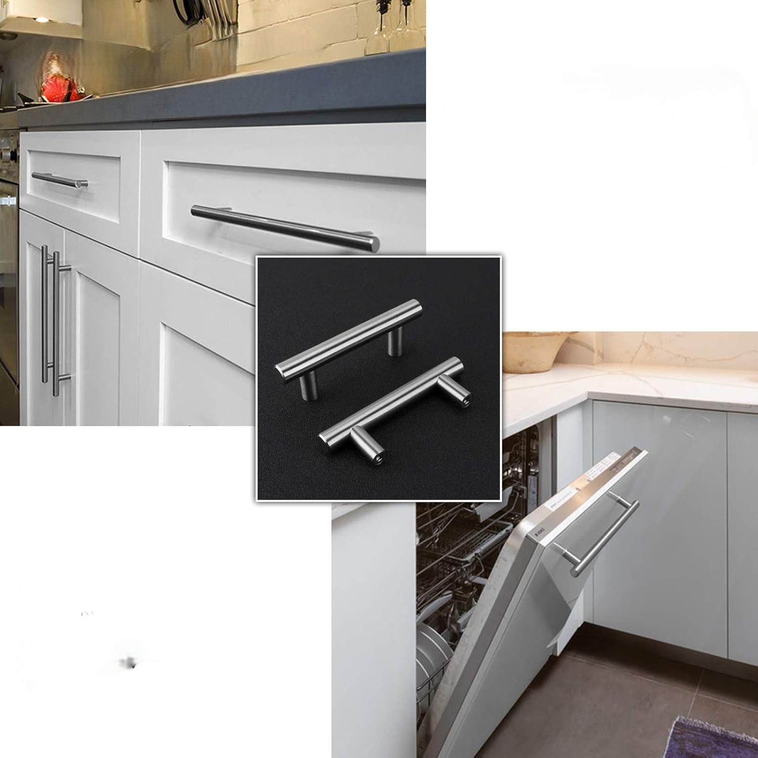 15X Uchwyt Meblowy Reling 96 Mm Srebrny Metalowy Uchwyt Do Szafek Szuflad