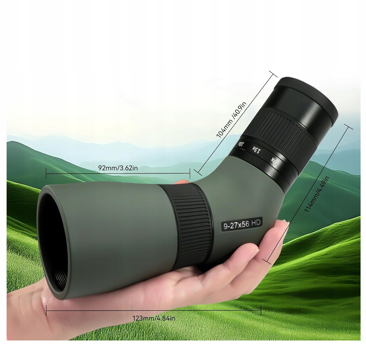 Luneta Obserwacyjna Ed 9-27X56 Fmc 2M Kompaktowa Przenośna Turystyczna