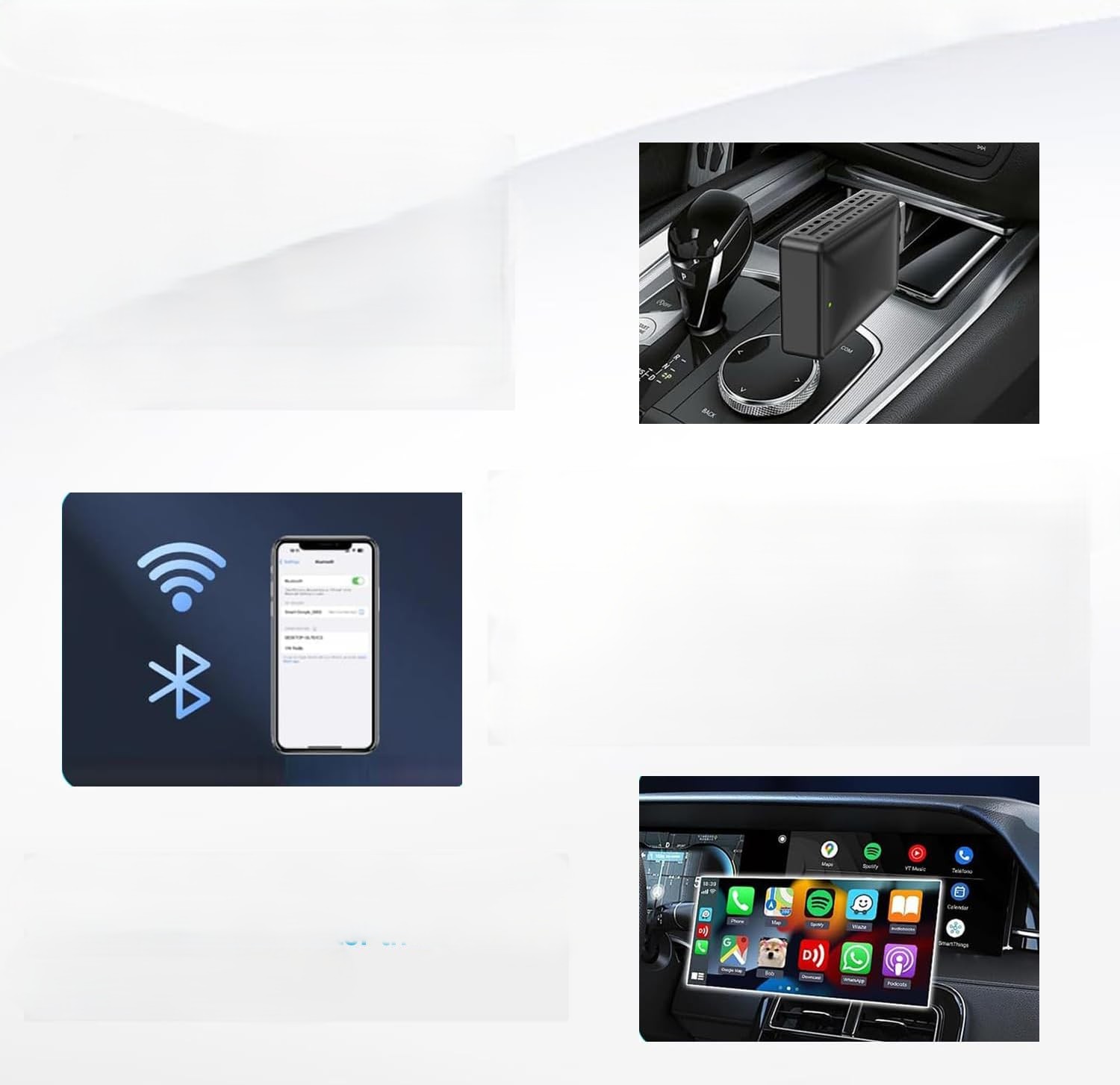 Adapter Moduł Carplay Android Auto Bezprzewodowy Wifi Bluetooth 2W1 Mini