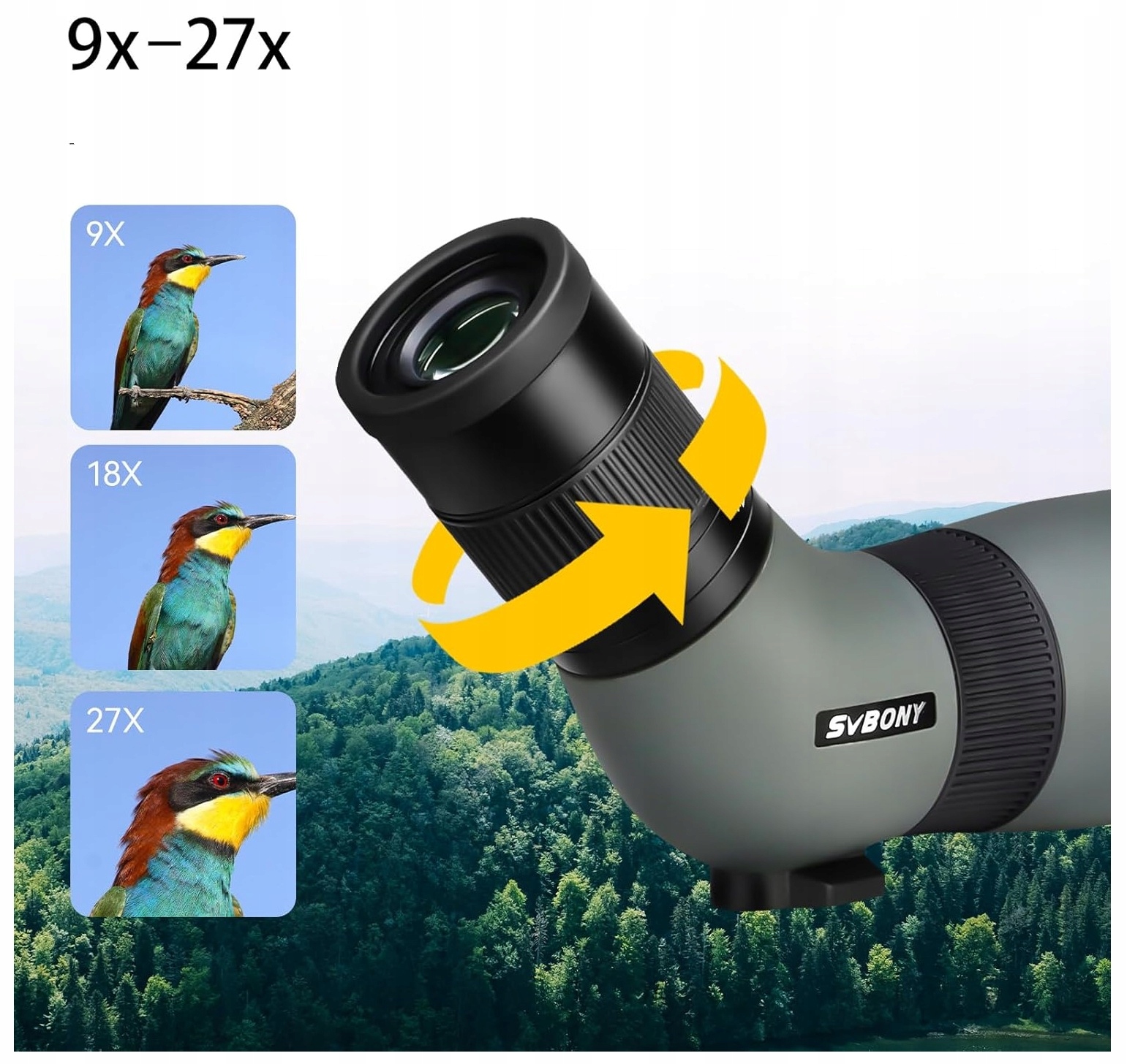 Luneta Obserwacyjna Ed 9-27X56 Fmc 2M Kompaktowa Przenośna Turystyczna