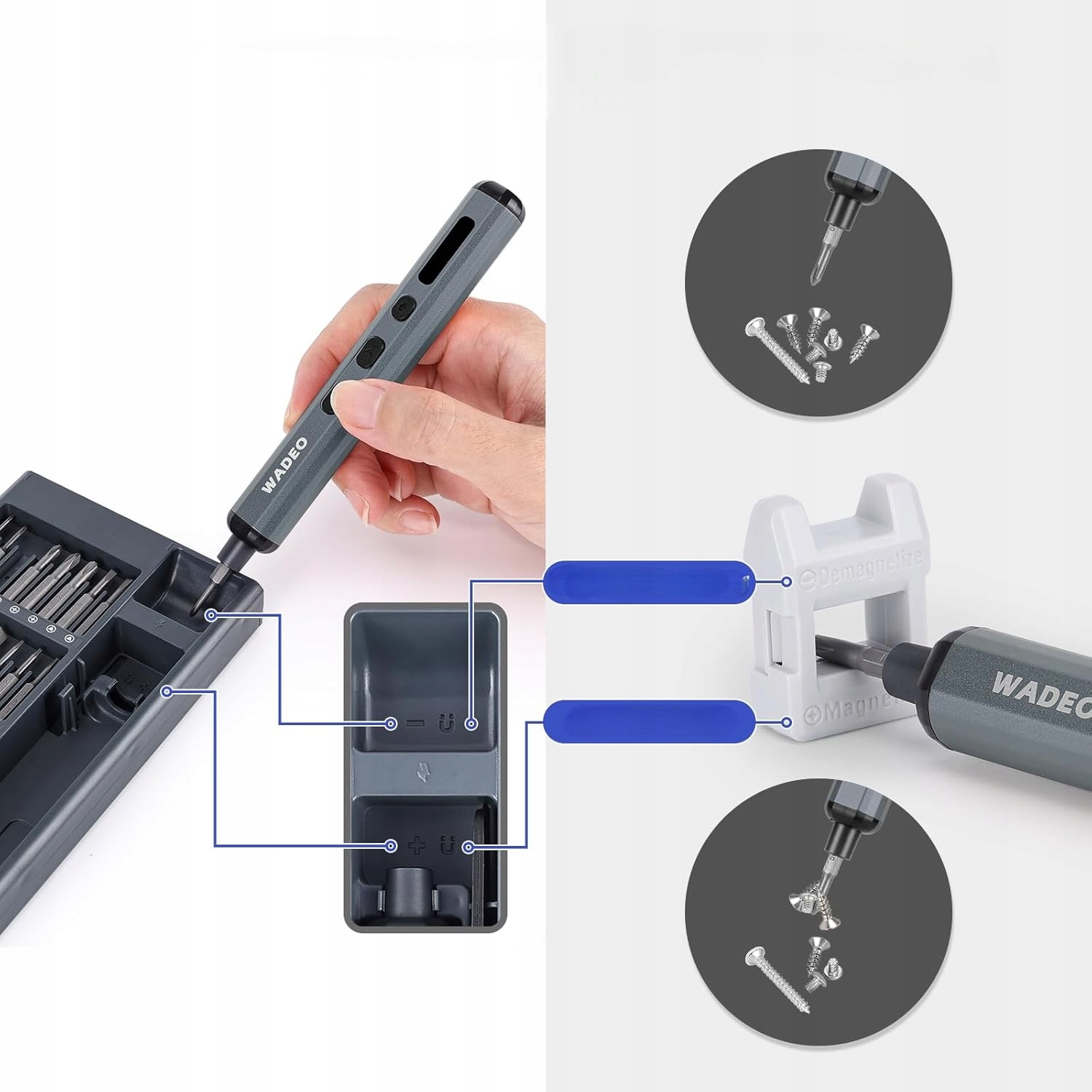 Wkrętak Elektryczny Śrubokręt Akumulatorowy Wkrętarka Bity Zestaw Do Napraw