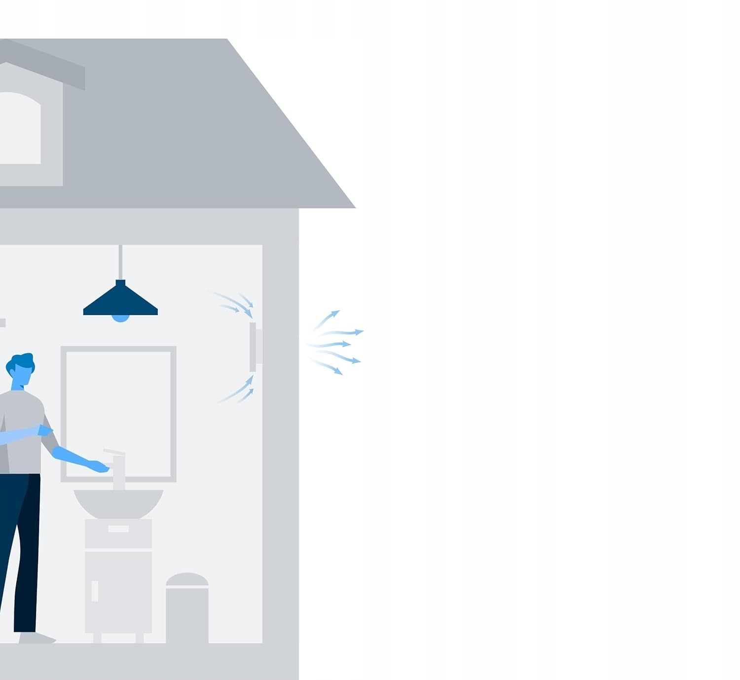 Cichy Wentylator Łazienkowy Fi125 Biały Czujnik Wilgotności Timer F1900 Dh