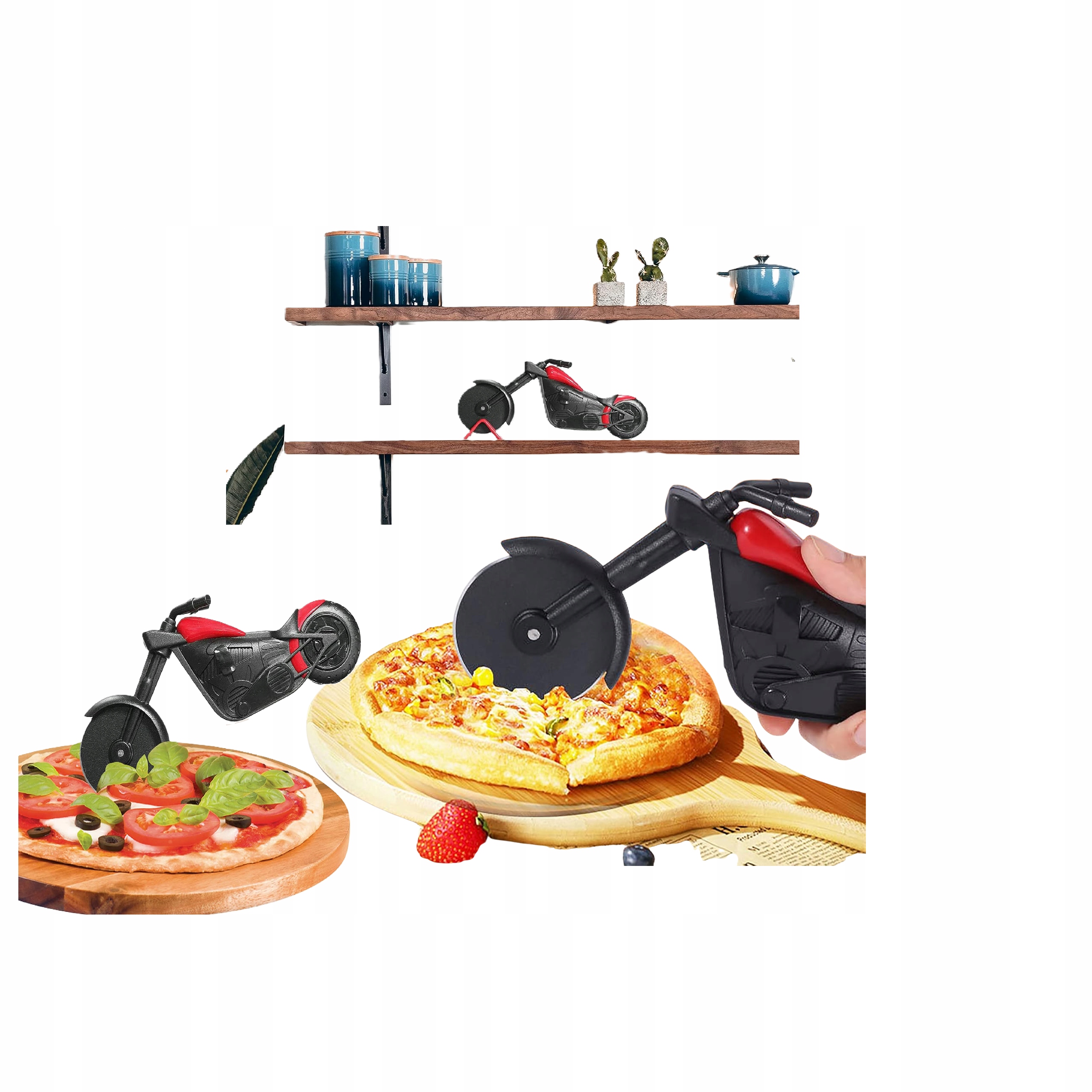 Nóż Do Pizzy Krojenia Krajalnica Radełko Stal Nierdzewna Ostry Motocykl