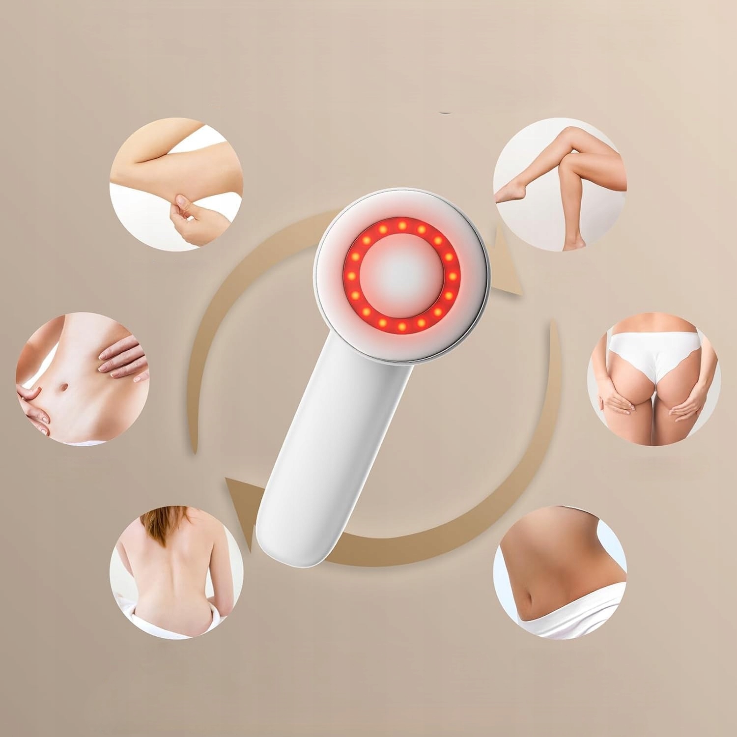 Masażer Do Ciała Cellulitu Wyszczuplający Antycellulitowy Podczerwień 3W1