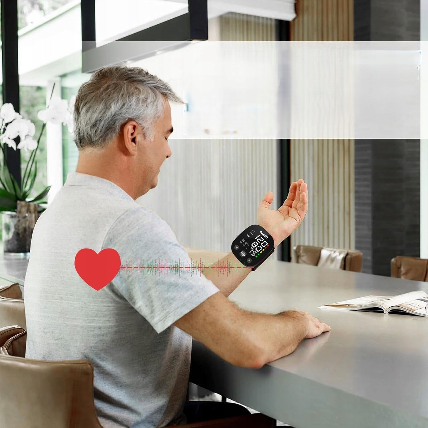 Ciśnieniomierz Nadgarstkowy Na Nadgarstek Arytmia Puls Lcd Pamięć 2X99 Etui