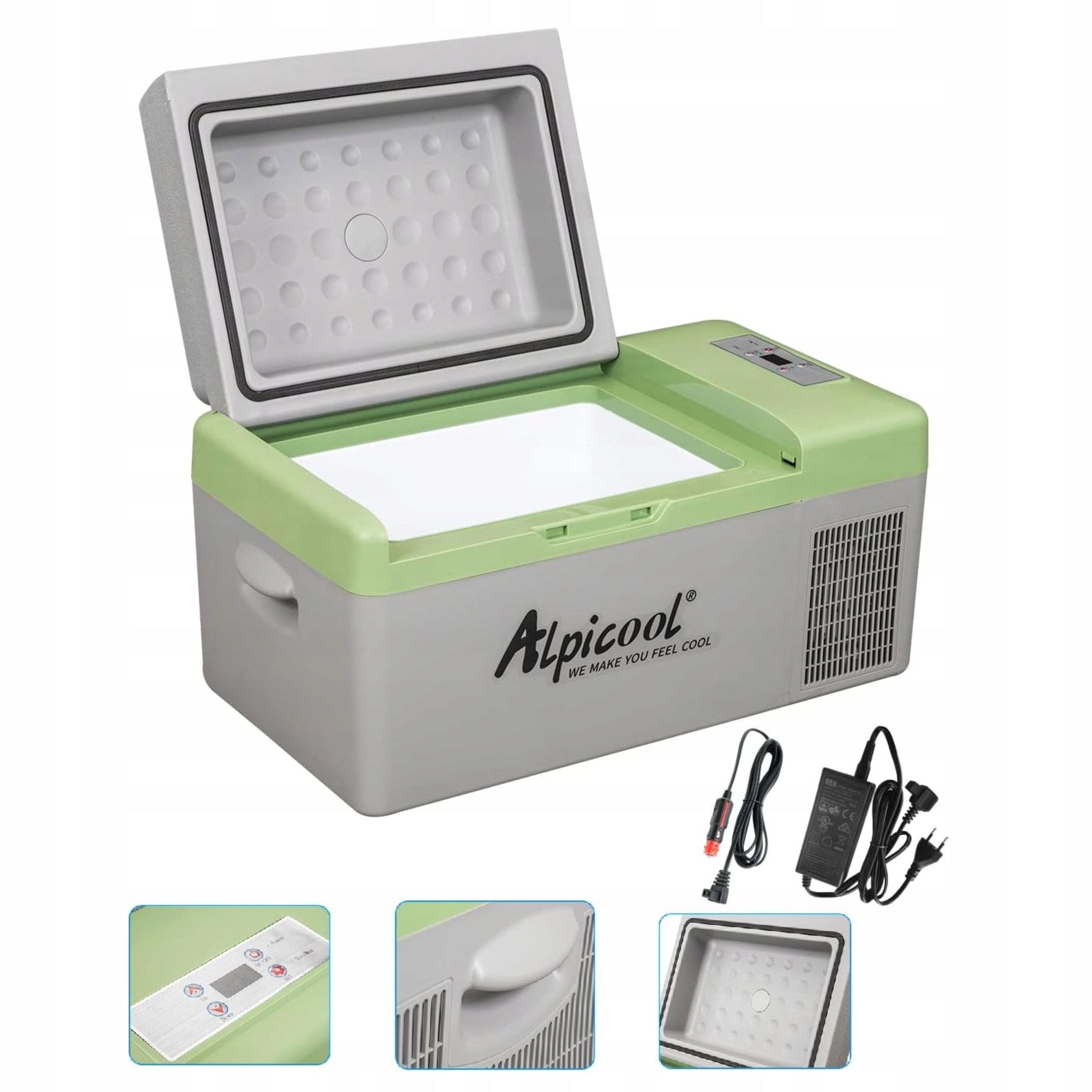 Lodówka Kompresorowa 20L 12/24/230 Z Funkcją Zamrażarki Turystyczna Kemping